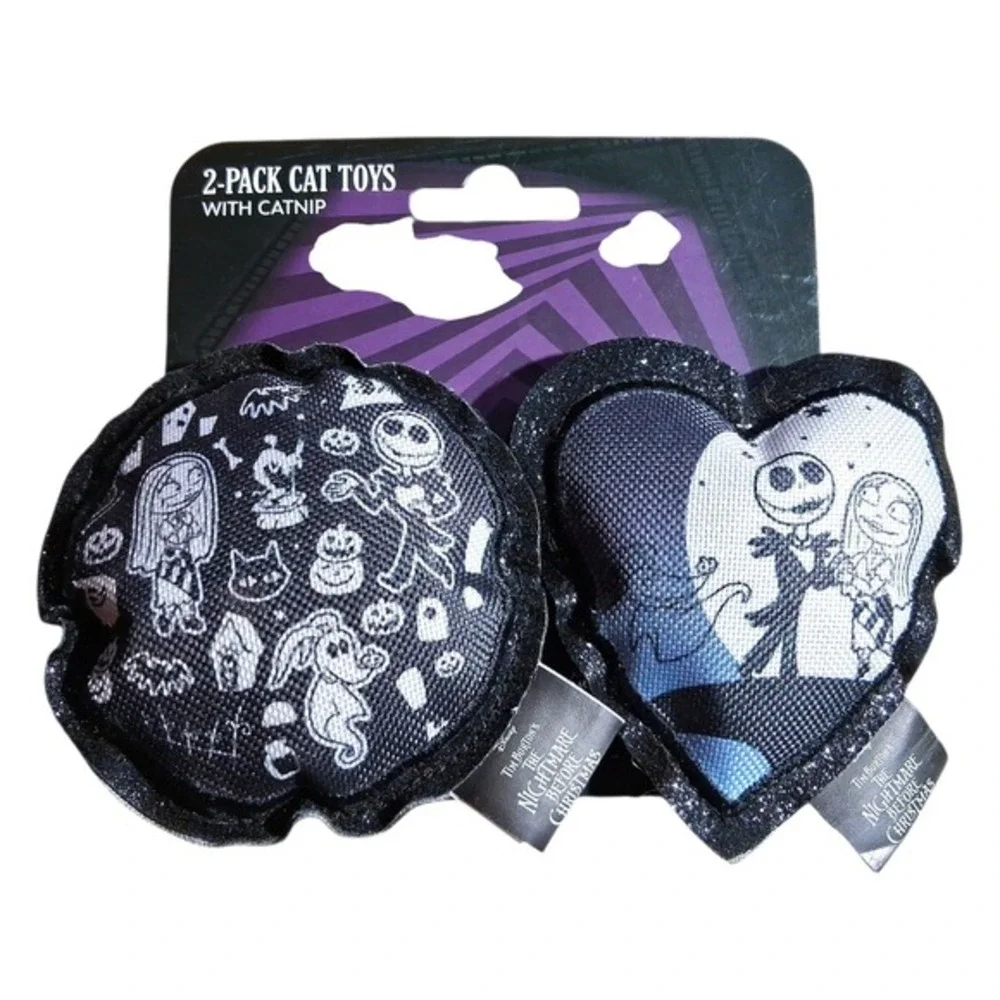 Disney Nightmare Before Christmas Cat Toys 2 Pack‎ Jack and Sally with Catnip